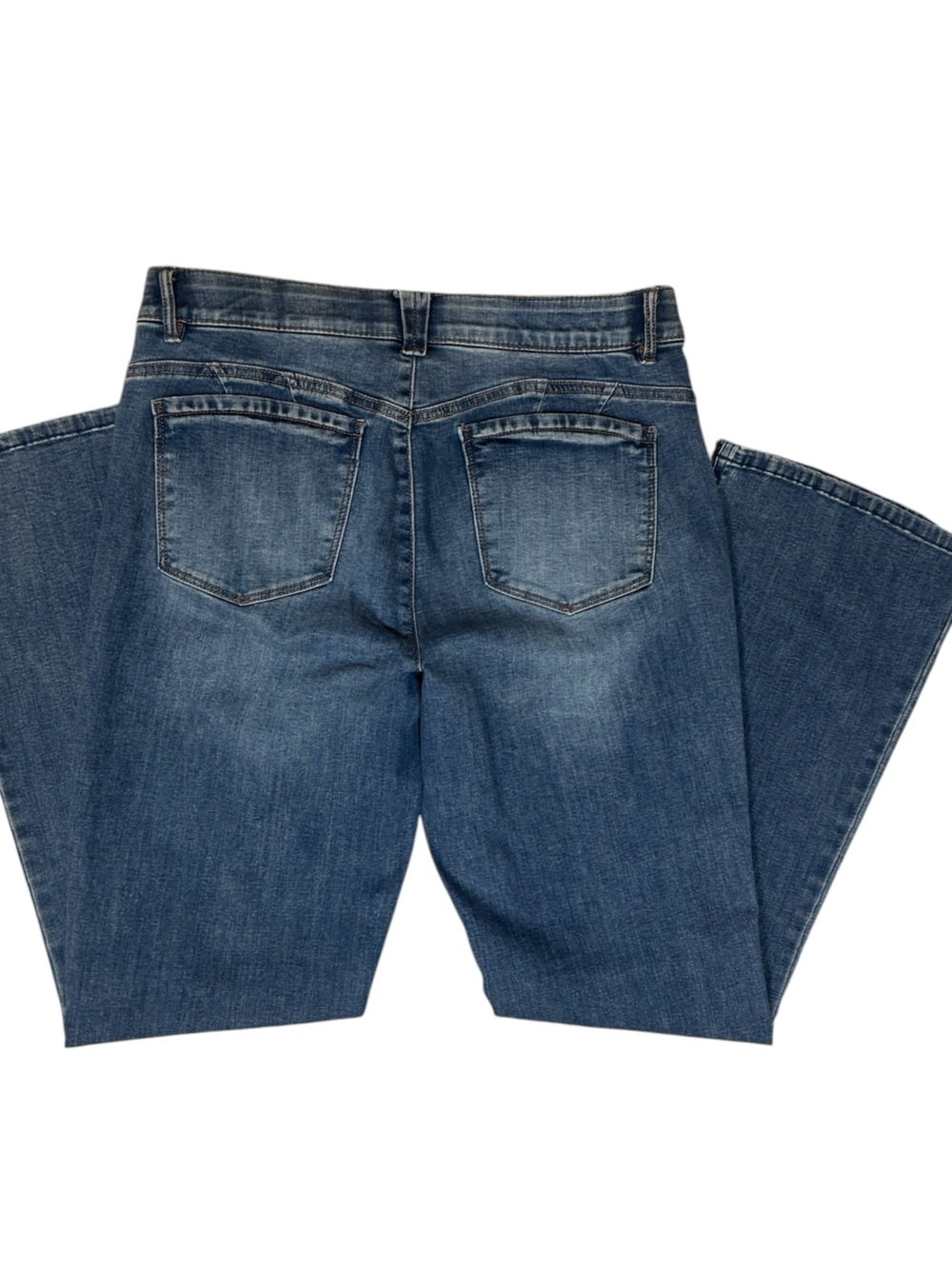 Democracy Ab Solution Bootcut Jeans Womens 14 Distressed Stretch Blue Denim - Picture 7 of 7